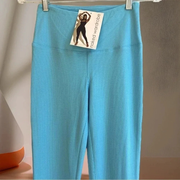 Naked Wardrobe Flare Game Pants Baby Blue 1X - Picture 5 of 7